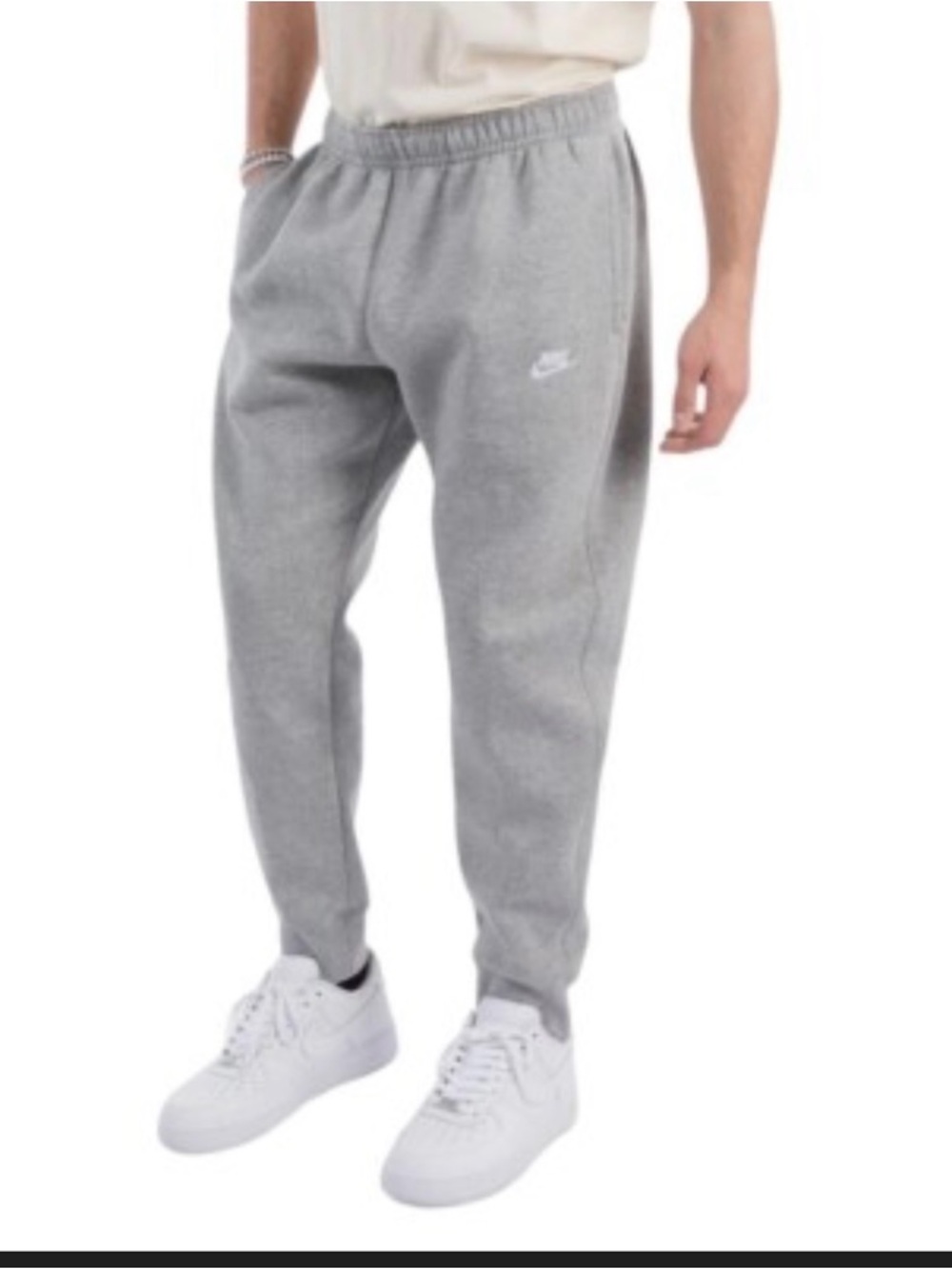 Nike Men’s Light Grey Elastic Waist Joggers